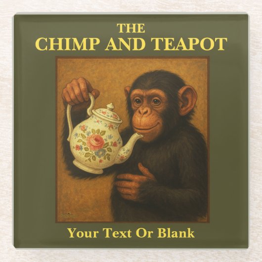 Das Chimp and Teapot Glasuntersetzer (Vorderseite)