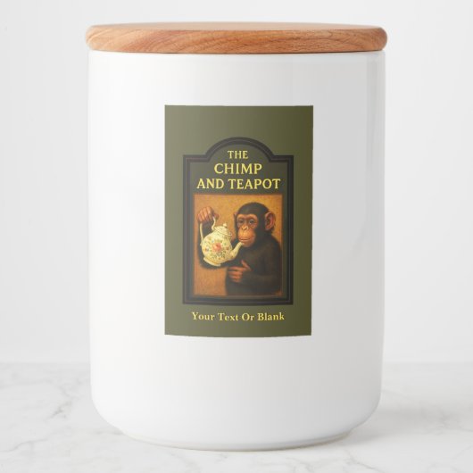 Das Chimp and Teapot Lebensmitteletikett (Vorderseite)