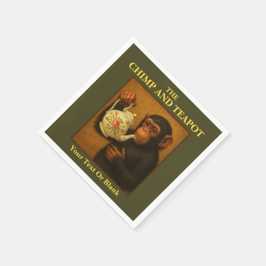 Das Chimp and Teapot Serviette (Ecke)