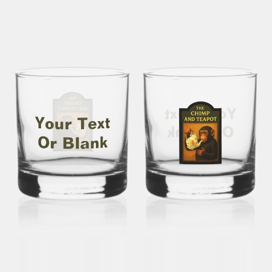 Das Chimp and Teapot Whiskyglas (Rückseite)