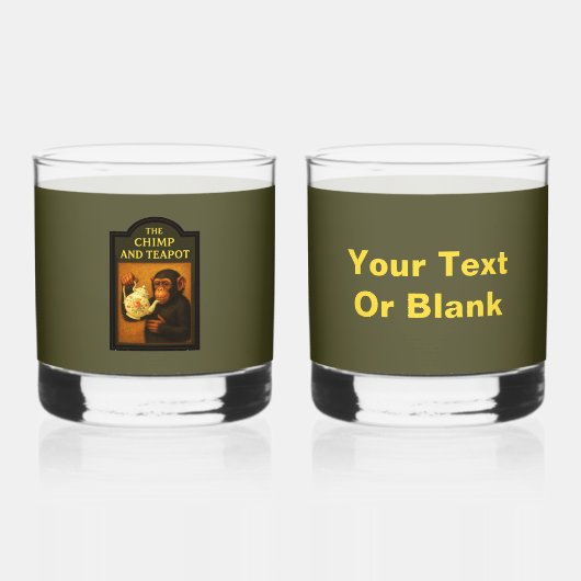 Das Chimp and Teapot Whiskyglas (Vorderseite)