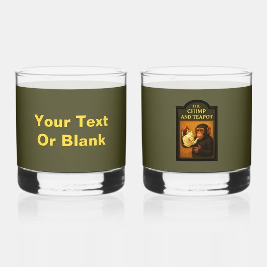 Das Chimp and Teapot Whiskyglas (Rückseite)