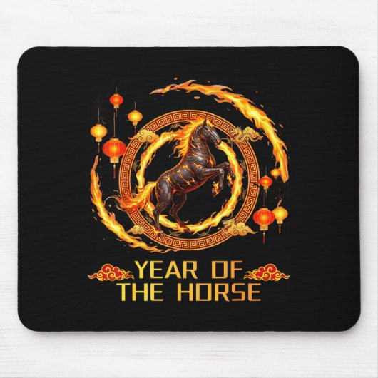 Das Chinesische Feuerpferd Mousepad (Vorne)