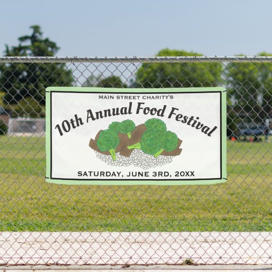 Das chinesische Restaurant Broccoli Food Festival Banner (Insitu)