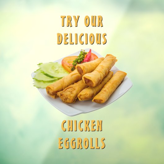 Das chinesische Restaurant Eggrolls wird individue Fensteraufkleber (Blatt 3)