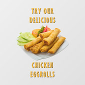 Das chinesische Restaurant Eggrolls wird individue Fensteraufkleber (Blatt)