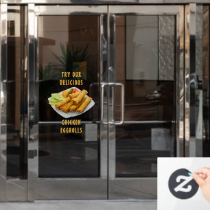 Das chinesische Restaurant Eggrolls wird individue Fensteraufkleber