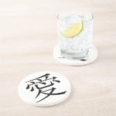 Das chinesische Zeichen für Liebe heißt Kanji Sandstein Untersetzer (Seite)