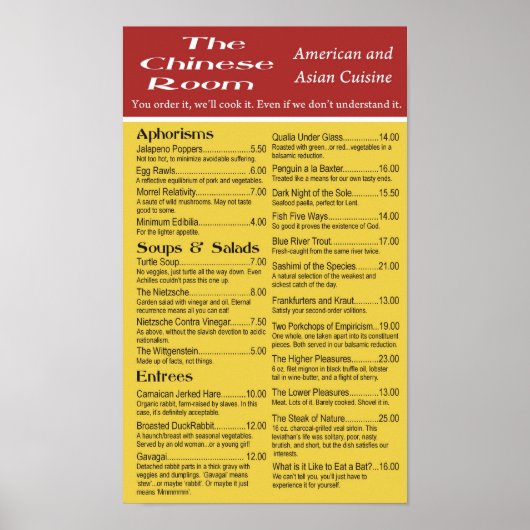 Das chinesische Zimmer Poster