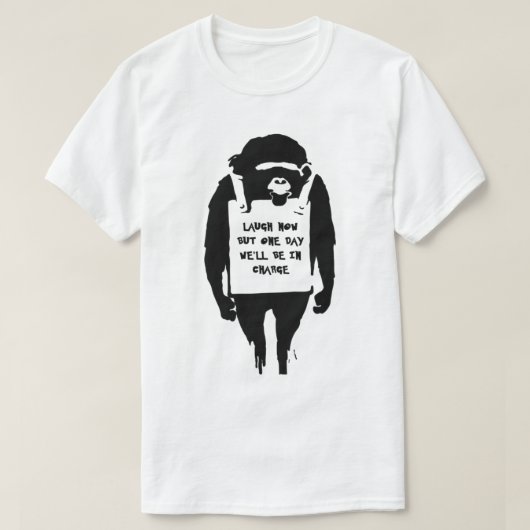das CHIVE Men_s Banksy lacht jetzt T-Shirt , Anlei (Design vorne)