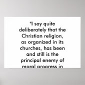 Das Christentum ist der Feind des Fortschritts Poster (Vorne)