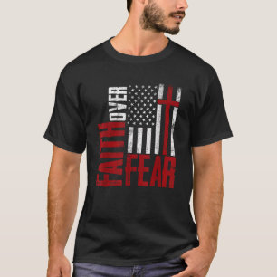 Das Christentum überquert den US-Flaggen-Glauben ü T-Shirt