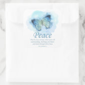 Das Christliche Butterfly-Bibelvers für Frauen: Fr Quadratischer Aufkleber (Tasche)