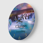 Das Christliche Gebet des Goldenen Glaubens veränd Große Wanduhr (Winkel)