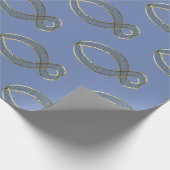 Das christliche Symbol der Fische Geschenkpapier (Ecke)