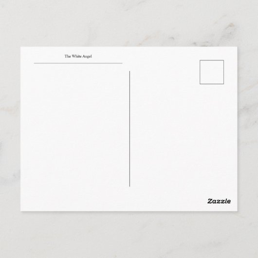 Das Christliche Symbol des weißen Engels Ostorthod Postkarte (Rückseite)