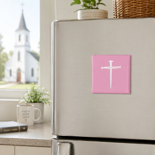 Das Christliche Weiße Kreuz der drei Nägel Magnet