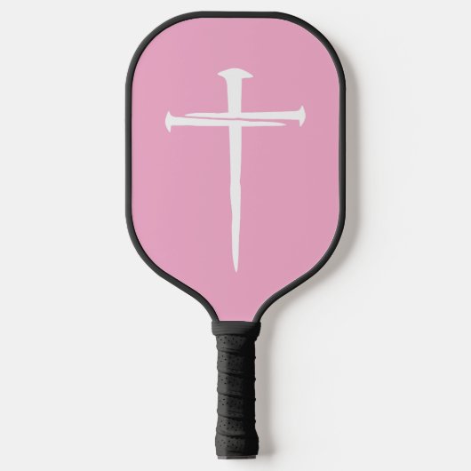 Das Christliche Weiße Kreuz der drei Nägel Pickleball Schläger (Vorderseite)