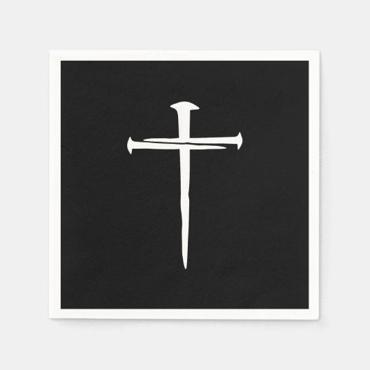 Das Christliche Weiße Kreuz der drei Nägel Serviette (Vorderseite)