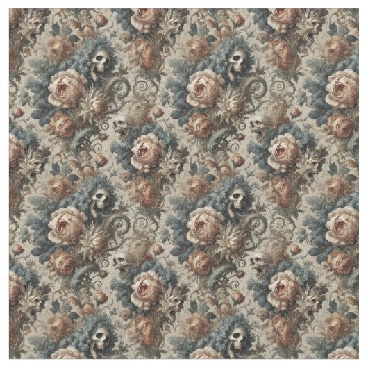 Das chthonische Ossuary - gotische Dense Tile Stoff (Nahaufnahme)