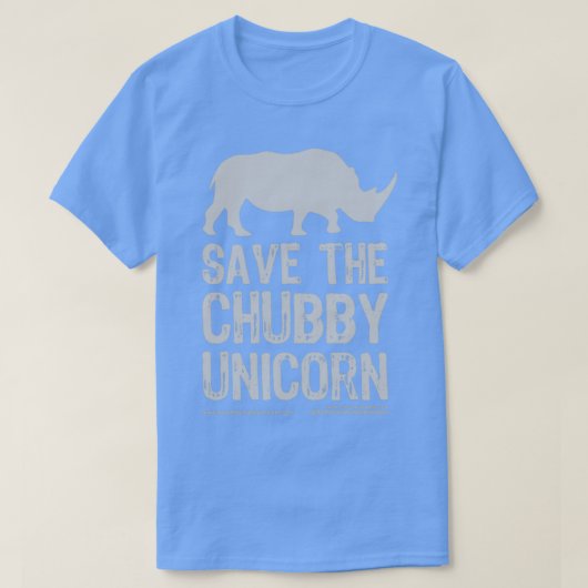 Das Chubby Unicorn grau gerettet T-Shirt (Design vorne)