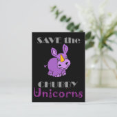 Das Chubby Unicorns Fun Artwork gerettet Postkarte (Stehend Vorderseite)