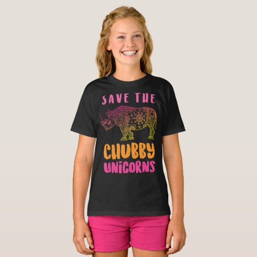 Das Chubby Unicorns Lover-Geschenk gerettet | Perf T-Shirt (Vorne ganz)