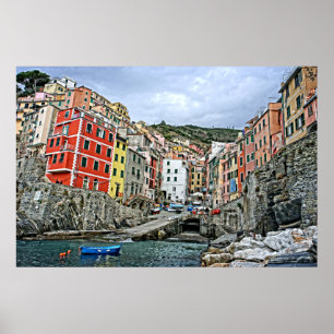 Das Cinque Terre - Riomaggiore, Italien 24x36 Poster