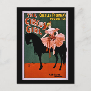 Das Circus Girl 1897 Vintag Postkarte
