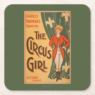 Das Circus Girl Theaterplakat #1 Rechteckiger Pappuntersetzer