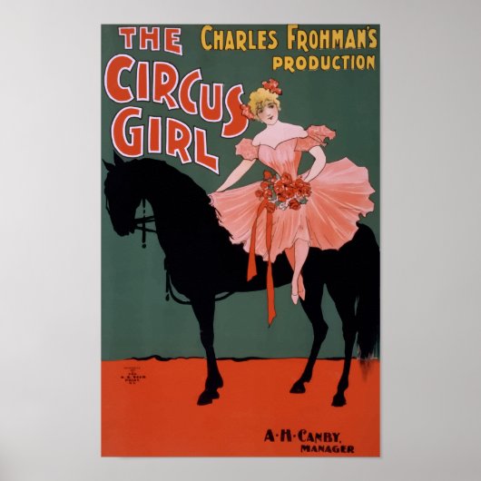 Das Circus Girl Vintage Poster (Vorne)