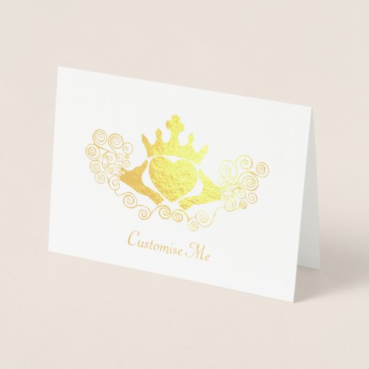 Das Claddagh (Golden) Folienkarte (Vorderseite)