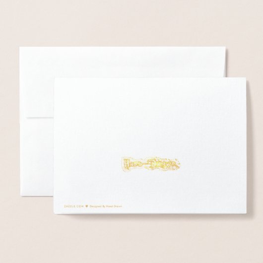 Das Claddagh (Golden) Folienkarte (Rückseite mit Umschlag)