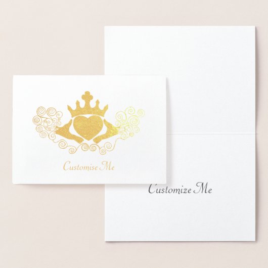 Das Claddagh (Golden) Folienkarte (Anzeige)