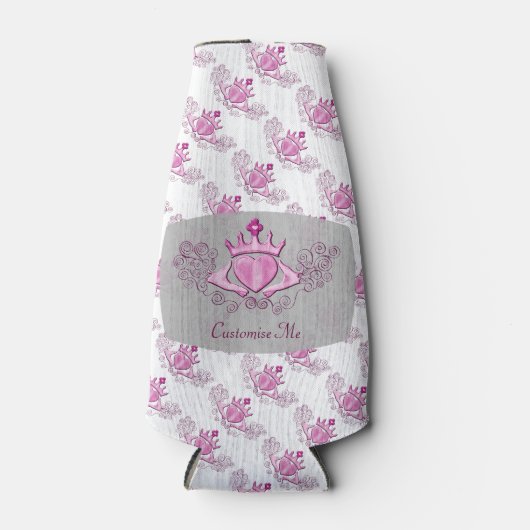 Das Claddagh (rosa) Flaschenkühler (Vorderseite)