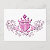 Das Claddagh (rosa) Postkarte (Vorderseite)