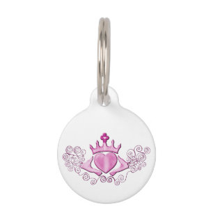 Das Claddagh (rosa) Tiermarke