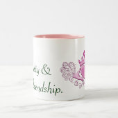 Das Claddagh (rosa) Zweifarbige Tasse (Mittel)