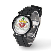 Das Claddagh (Vollfarbe) Armbanduhr (Winkel)