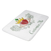 Das Claddagh (Vollfarbe) Badematte (Schrägansicht)