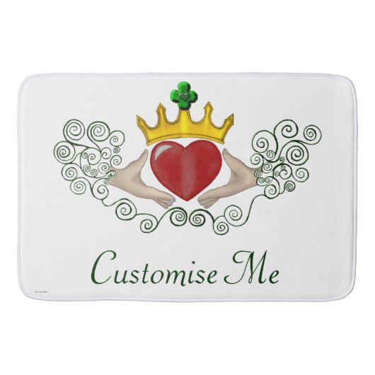 Das Claddagh (Vollfarbe) Badematte (Vorderseite)