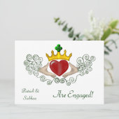 Das Claddagh (Vollfarbe) Einladung (Stehend Vorderseite)