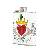 Das Claddagh (Vollfarbe) Flachmann (Links)