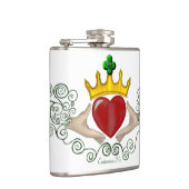 Das Claddagh (Vollfarbe) Flachmann (Rechts)