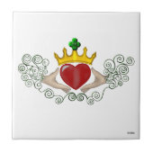 Das Claddagh (Vollfarbe) Fliese (Vorderseite)