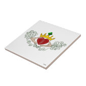 Das Claddagh (Vollfarbe) Fliese (Seite)