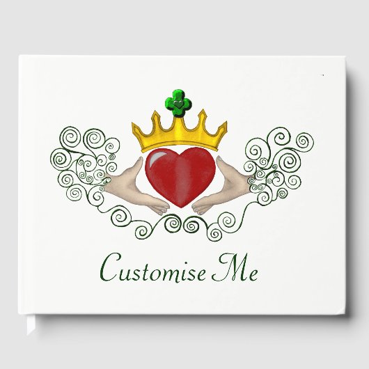 Das Claddagh (Vollfarbe) Gästebuch (Vorderseite)