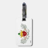 Das Claddagh (Vollfarbe) Gepäckanhänger (Rückseite vertikal)