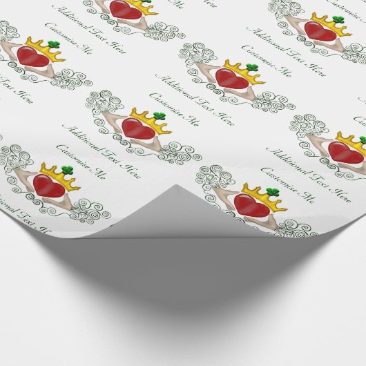 Das Claddagh (Vollfarbe) Geschenkpapier (Ecke)