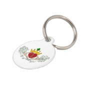 Das Claddagh (Vollfarbe) Haustiermarke (Seite)